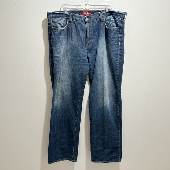 🍀LUCKY BRAND Men’s Blue 361 Vintage Straight Jeans In Hipster Wash Size 40”X32” - Picture 1 of 10